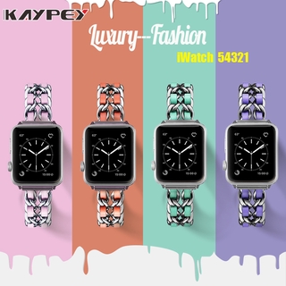 Correa de 15 colores para Apple watch band 44 mm 40 mm iWatch banda 38 mm 42 mm pulsera de acero inoxidable Apple watch Series SE 6 5 4 3 38/40/44 mm (2)