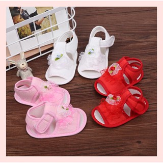 Zapatos de cuna para bebé recién nacido/suela suave/tenis antideslizantes/sandalias de flores (1)
