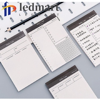 LEDMART Plan semanal Planificador Memorándum Bloc de Notas Minimalista Lista de tareas pendientes Calendario diario Plan diario Papelería Bloc de Notas