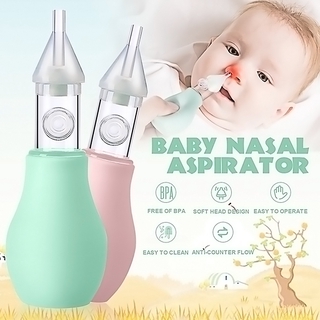 TANYA nuevo aspirador de nariz de seguridad de moco absorbente Nasal aspirador rosa recién nacido bebé médico cuidado del bebé verde limpiador de nariz/Multicolor (6)