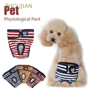 zhoujian reutilizable perro pantalón sanitario menstruación pañal mascota corto para mujer macho perro algodón calzoncillos lavable ropa interior fisiológica