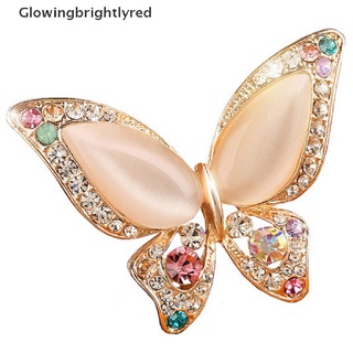 GBRMX 1*Opal Rhinestone Brooch for Wedding Butterfly Brooch for Womens Best Gift HOT