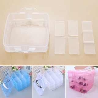 Whoopstore~caja de almacenamiento 15*15* cm transparente contenedor desmontable organizador caso de plástico (6)
