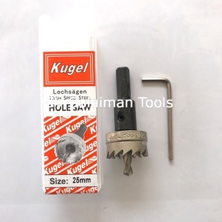 Sierra de agujero Kugel HSS 25 mm sierra de agujeros, hierro, sierra de agujero de madera