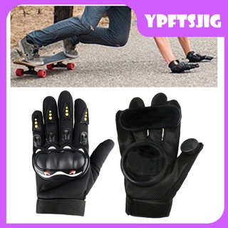 [good] 1 par de guantes monopatín con deslizadores, estándar longboard downhill slide guantes de skate guantes para hombres mujeres al aire libre