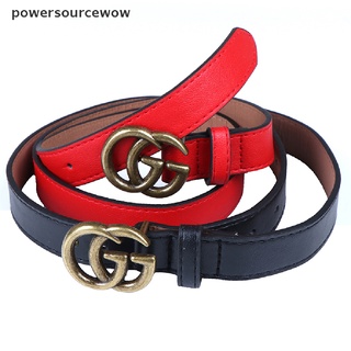 Powersourcewow Cinturón Con Hebilla De Cuero Para Niños Estilo Coreano Moda GG MX