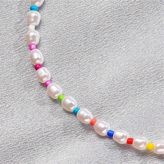 fancyqube collar gargantilla con cuentas de cuentas de moda para mujeres bohemio colorido hecho a mano corto margarita collar de perlas joyería (6)