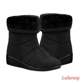 borlas de moda botas de mujer con botas de nieve de terciopelo cuña tacón botas impermeables