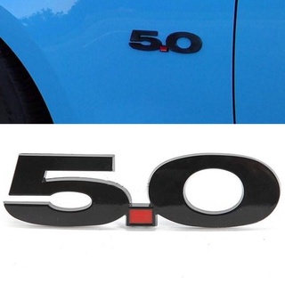 Fender 1pc Logotipo 3D 5.0 Lado Guardabarros Emblema Insignia Pegatina Para Ford Mustang Negro BjFranchiseWarm