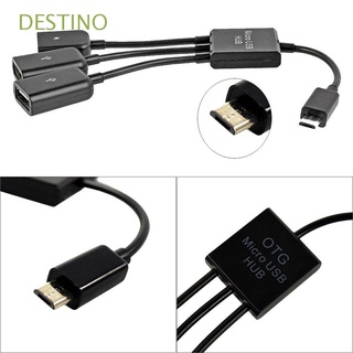 DESTINO Adaptador Micro Hub USB Flash Drive 3 IN1 Converter Cable adaptador OTG Camara digital Raton Teclado Telefono movil Host (1)