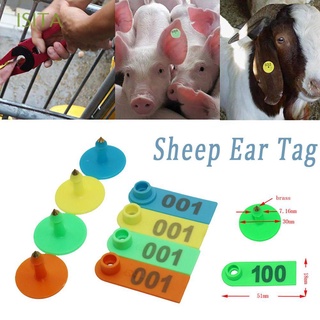isita útil etiqueta de oreja identificación identificación lable marcador animal granja durable para cerdo vaca oveja conejo animales suministros pendientes/multicolor