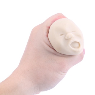 Rubber Squeeze Face Ball Stress Reliever Pressure Toy Gift Kids Adults