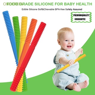 ONDEREEN Con un cepillo de limpieza Hueco 0 - 6 meses Flexibilidad Conducto odontogénico Silicona Suave Juguetes de paja 6 a 12 meses Bebé/Multicolor