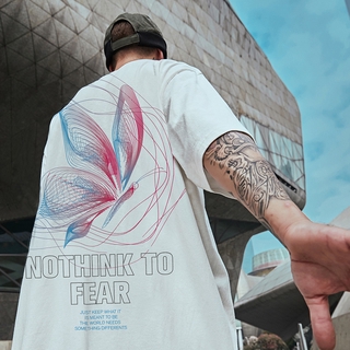 camiseta de manga corta con estampado de mariposa para hombre/hip-hop/grande/m-3xg