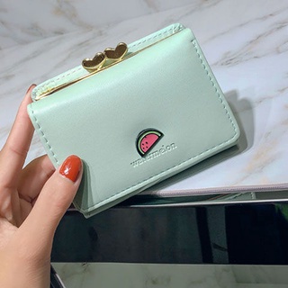Cartera de las niñas de estilo coreano corto lindo monedero2021nuevo Multi-tarjeta-ranura de embrague bolso Mini cartera