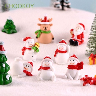 chookoy 1 pc diy navidad accesorio micro paisaje árbol de navidad miniatura muñeco de nieve regalo hadas jardín ciervo casa de muñecas santa claus figuritas