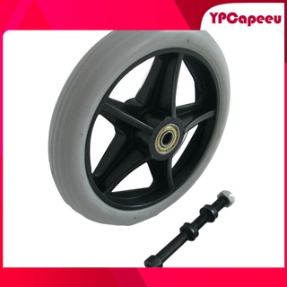 resistente sólido 6" silla de ruedas rueda delantera, resistente al desgaste, ruedas lisas, para rollator rueda ruedas piezas (5)