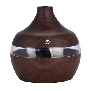 [[2]] jarrón de madera de 300 ml humidificador de aire para el hogar difusor de aceite esencial máquina y luces