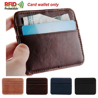 PEACH Moda Slim Wallet La fibra de carbono Anti - Jefe Bloqueo de RFID Cuero de la PU Hombres Titular de la tarjeta de credito Bolsillo para monedas Clip del dinero