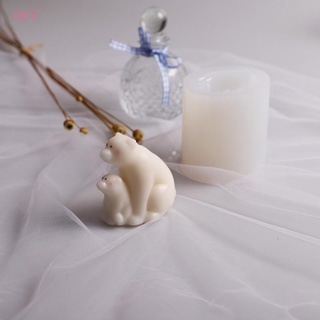 Out molde de resina epoxi para oso Polar 3D DIY manualidades adornos velas jabón molde de silicona