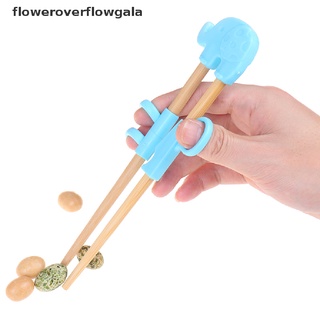 floweroverflowgala 1 par de palillos de entrenamiento de aprendizaje para niños chinos palillos regalos ffl