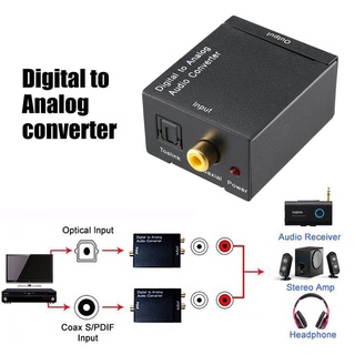 Convertidor de Audio Digital a analógico de fibra óptica decodificador de Audio de señal Coaxial