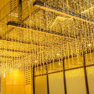 4*0.6M LED cortina Icicle cadena de luces impermeable decorativo 8 modos para fiesta casa dormitorio