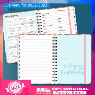 corrida.mx Premium Agenda Organizer A5 2022 Time Management Spiral Schedule Notebook Lightweight Office Supplies