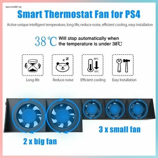 [@ BK] TP4-005 Smart Turbo Control De Temperatura 5 Ventiladores Para Playstation 4 Para PS4 (3)