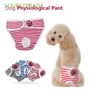 SOURCEPRAISE Reutilizable Perro pantalón Sanitario Pañal de menstruación Pet corto Algodón Para perro|hembra Lavable Bragas Pañal Ropa interior fisiológica