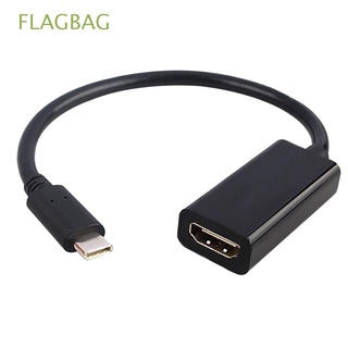 FLAGBAG USB C Adaptador televisión Cable tipo C a HDMI Tipo-C a HDMI Monitor AV Hombre a mujer 4K Convertidor/Multicolor