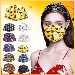 （yutdf4545.mx）10PCS Halloween Disposable Face Mask Protective Breathable Face Mask Outdoor