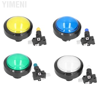 Yimeni interruptor de 2 pies con botón convexo grande de 60 mm con luz LED para consola de juegos de grúa