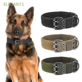 ELEGANT1 Militar Collar de perro Nylon Suministros de mascotas Cadena de perro Brillante Ajustable Perros grandes Hebilla Collar táctico/Multicolor
