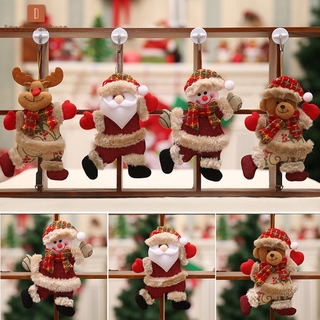 la happy new yea diy adornos de navidad regalo de navidad santa claus muñeco de nieve colgante muñeca decoraciones colgantes