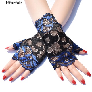 [Iffarfair] Sexy lace half-finger gloves female riding sun UV protection performance gloves .