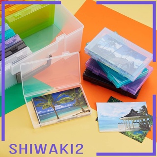 [SHIWAKI2] Caja transparente arco iris 4 x 6 cajas de fotos Craft Keeper organizador con mango