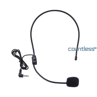Portátil ligero alámbrico mm Plug guía conferencia discurso auriculares con micrófono COU