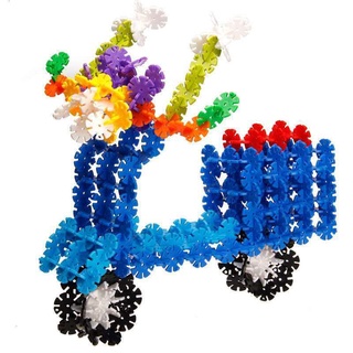 niños montado partículas bloques de construcción juguetes de plástico de 3-6 años de edad engrosado rompecabezas copo de nieve niña y niño gran tubo de montaje enchufe (4)