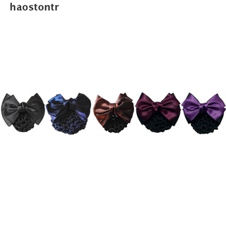 [haostontr] arco barrette lady clip cubierta bowknot bun snood mujeres accesorios para el cabello nuevo [haostontr]
