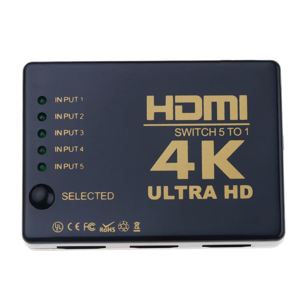 5in1 3D 1080p 5Port 4K HDMI conmutador HDMI conmutador Selector divisor (7)