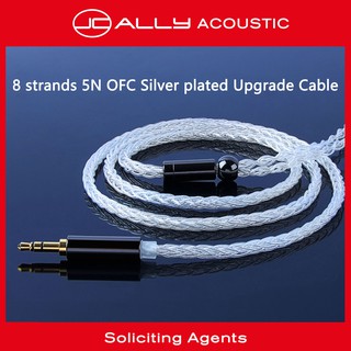 jcally jc08p pro silver ofc - auriculares de cobre sin oxígeno, cable de 0,78 mmcx para kz tfz cca (2)