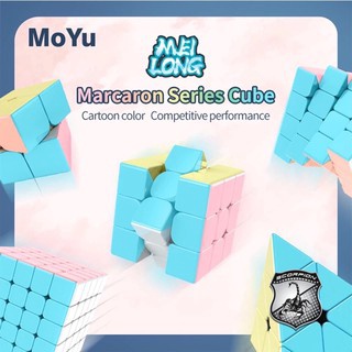 Rubik Rubik cubo Moyu Meilong Pastel 2x2 3x3 4x4 5x5 Macaron cubo mágico antiestrés pirámide (Paltes)