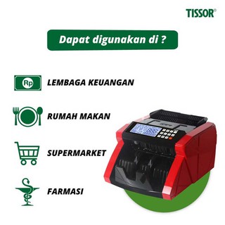 Tissor T1100L oficina electrónica máquina de conteo de dinero Extra UV calculadora (3)