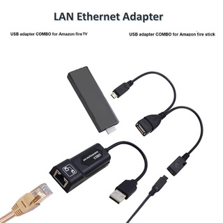 Para Amazon Fire TV 4K Stick Gen 2 3 LAN Ethernet Adaptadores USB Buffe Stream P0A5