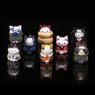 Muñecas naruto 8 piezas / set anime decoración juguete gato regalo muñeca versión Q