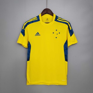 2021-2022 season Cruzeiro training suit yellow jersey high quality male shirt