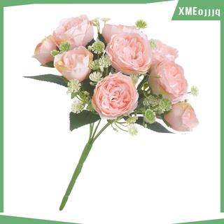 [XMEOJJJQ] Elegant Artificial Peony Silk Flowers Bouquet 10 Heads Home Wedding