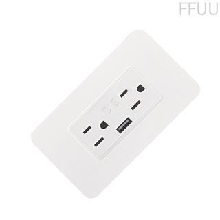 [ffuu] enchufe de pared inteligente WiFi inalámbrico temporizador de voz Control remoto USB Outlet Mini plástico enchufe de alimentación de ee.uu. (7)