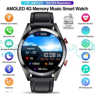 * 2021 New 454*454 4G Screen Smart Watch Always Display The Time Bluetooth-compatible Call Local Music Smartwatch For Mens Android TWS Earphones joymi
